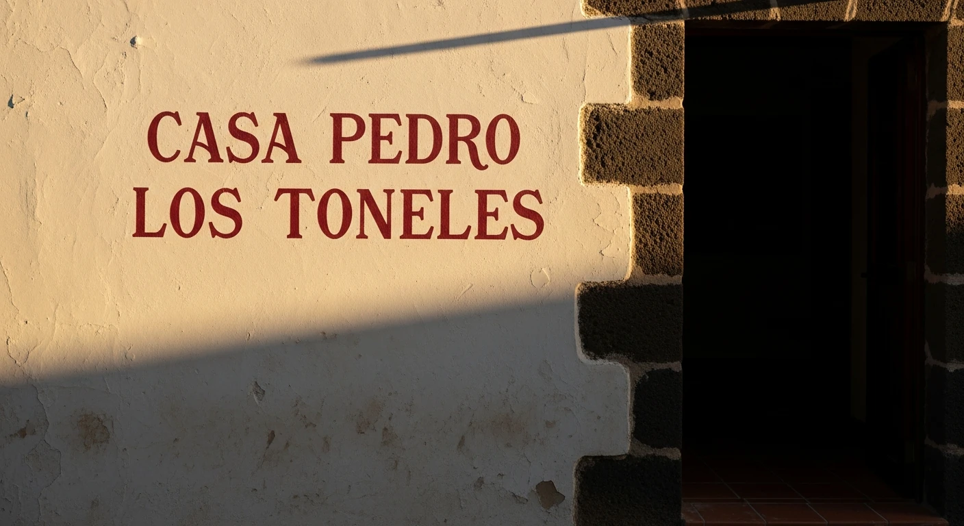 Casa Pedro Los Toneles — hand-painted signage, La Laguna, Tenerife