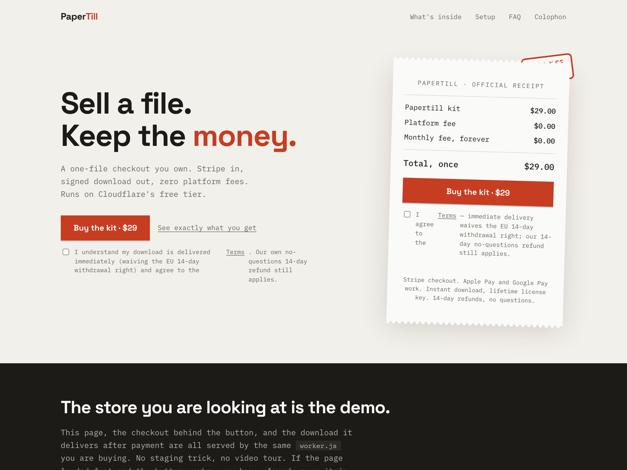 Papertill — DSL4 Digital product interface with product design by Viva Grafix