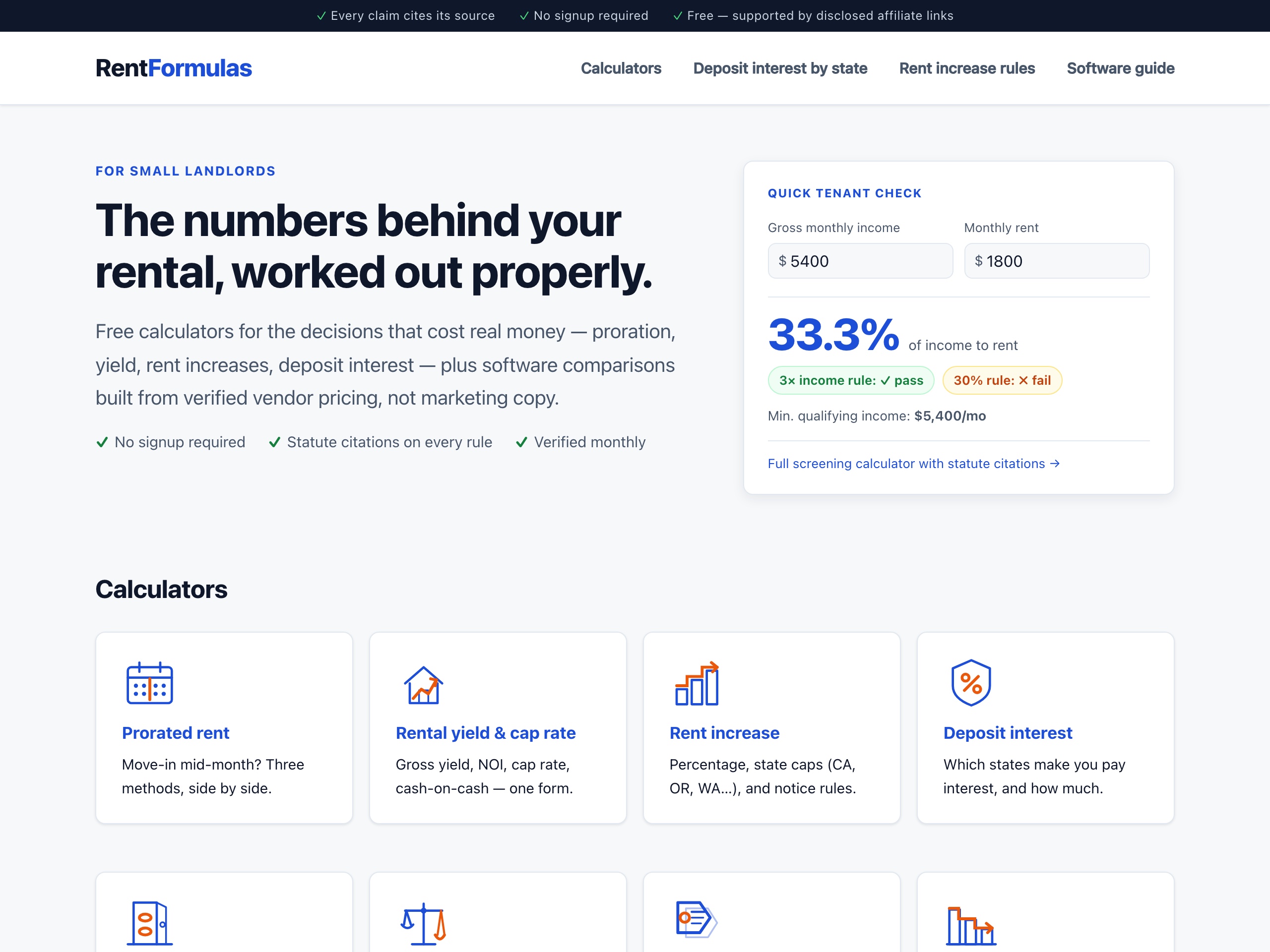 RentFormulas — DSL4 Digital product interface with product design by Viva Grafix
