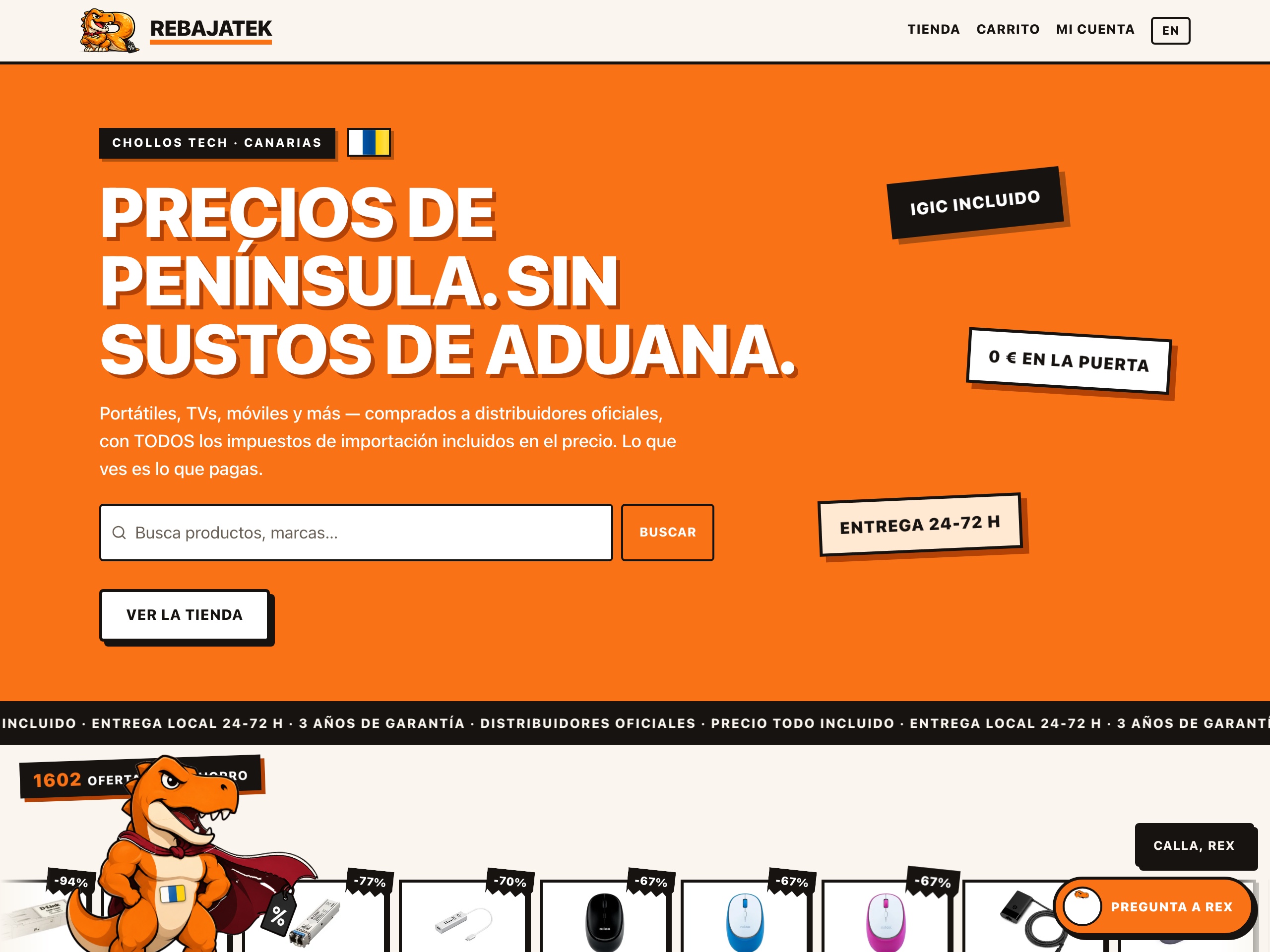 Rebajatek — DSL4 Digital storefront with brand and interface design by Viva Grafix